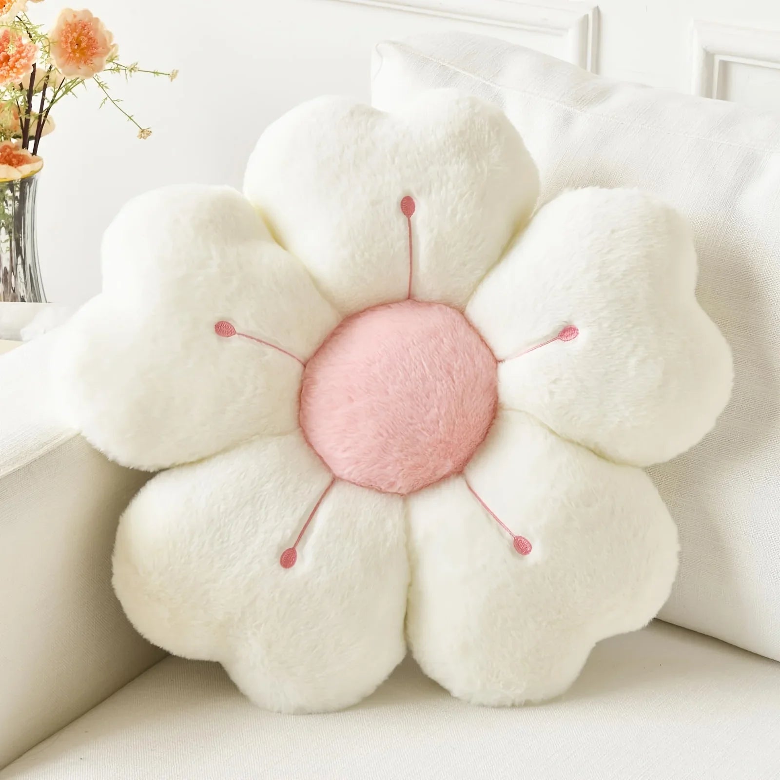 Daisy Flower Plush Pillow