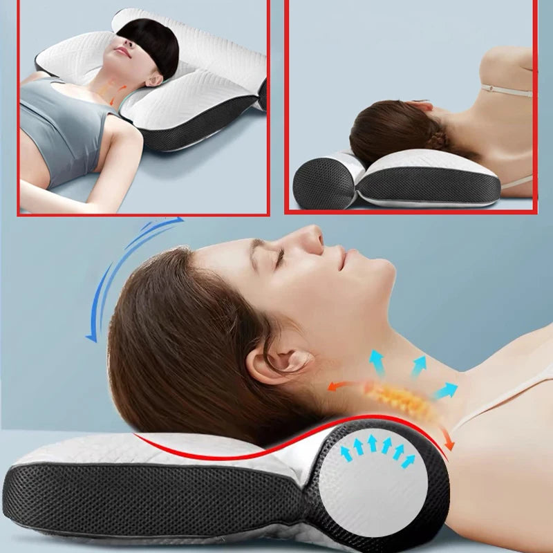 Orthopedic Neck Pillow with Gentle Massage Effec